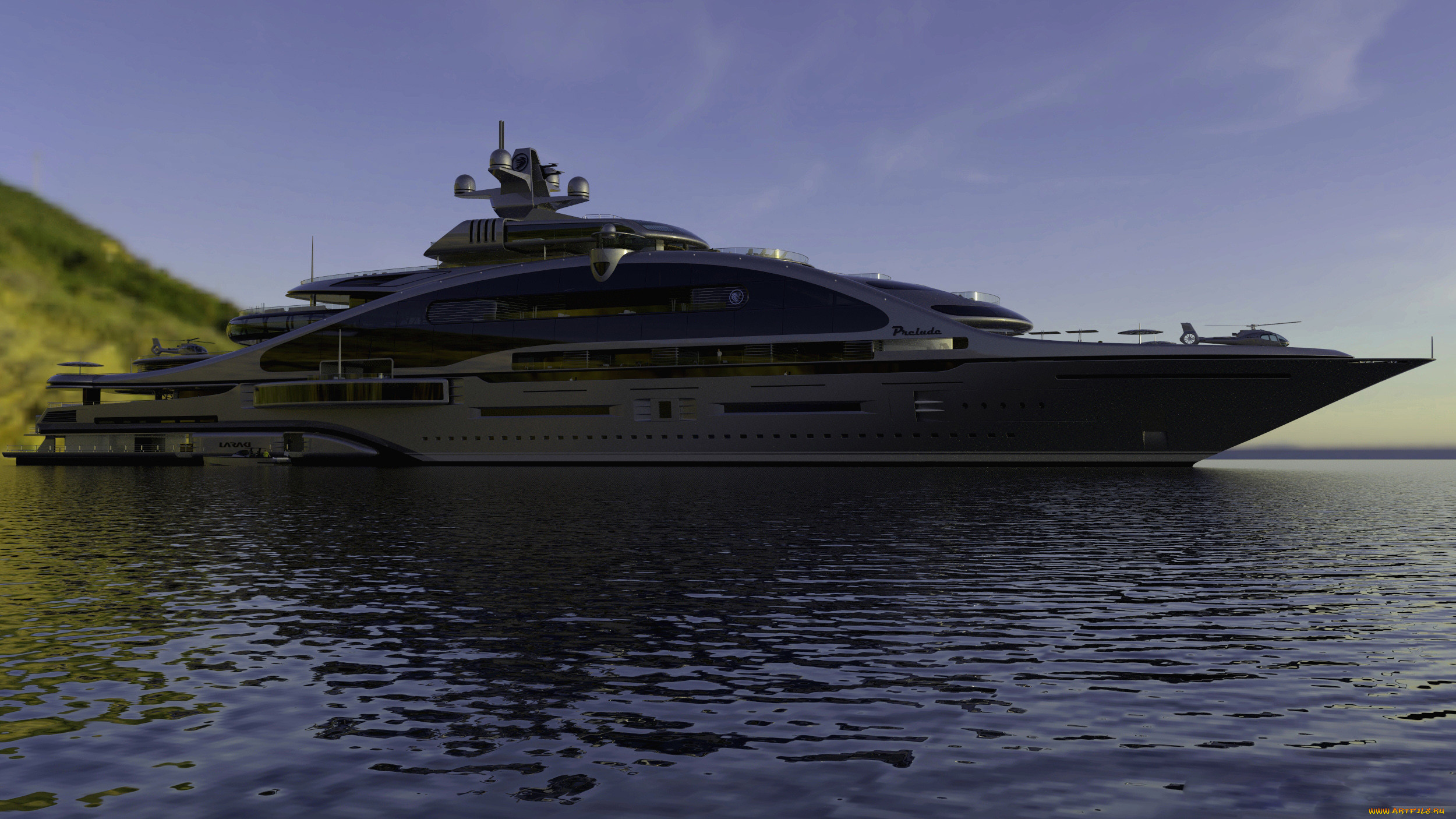 , 3d, megayacht